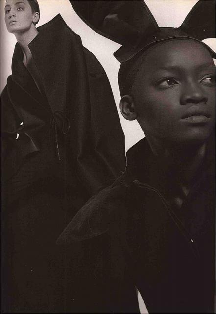 Erin and Oluchi in  HELMUT LANG  photographed by STEVEN MEISEL