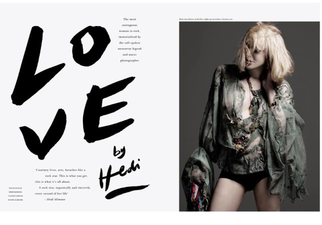 Courtney Love by Hedi Slimane in Love #1