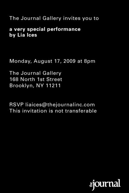 Of Lia Ices WWD sayeth "think a paired-down Regina Spektor-meets-Leslie Feist"