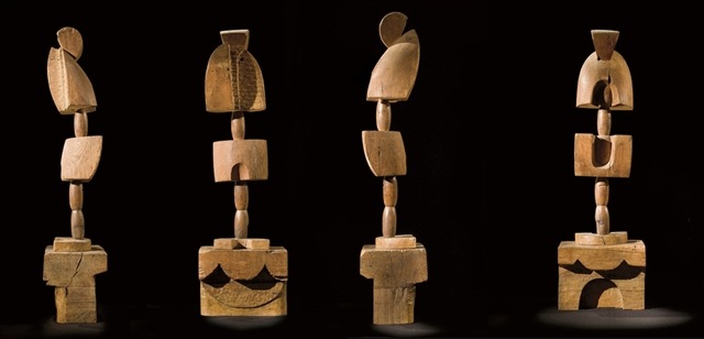 Believed created between 1914 and 1917,  Portrait of Mme L.R. is an example of Brancusi&#039;s earliest sculptures in wood