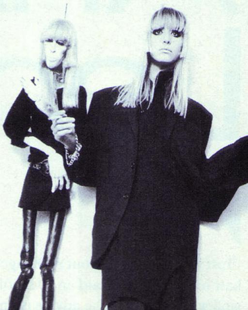 Teri Toye with her very own Greer Lankton doll