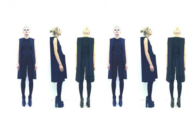 "My collection has a specific focus on an exaggerated bone structure but specifically from a profile view." Thomas Tait